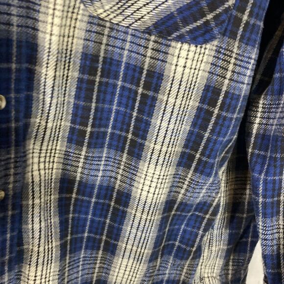 vintage weargaurd plaid red long sleeve button up shirt work outdoor Blue Warm - Picture 9 of 15